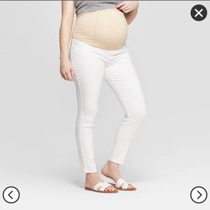White Maternity Skinny Jeans